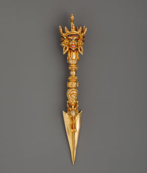 Gold Plated Tibetan Phurba Dagger