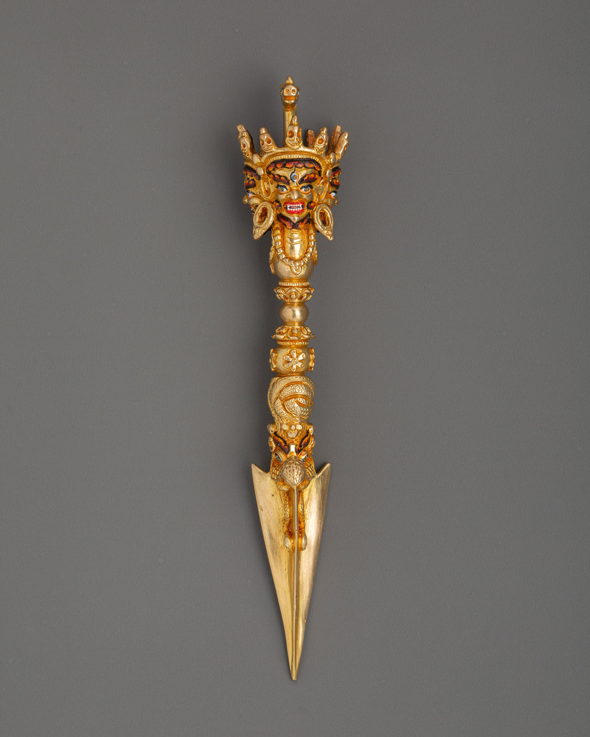 Gold Plated Tibetan Phurba Dagger