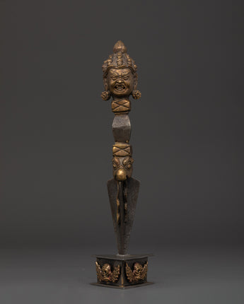 Tibetan Bronze Phurba deity