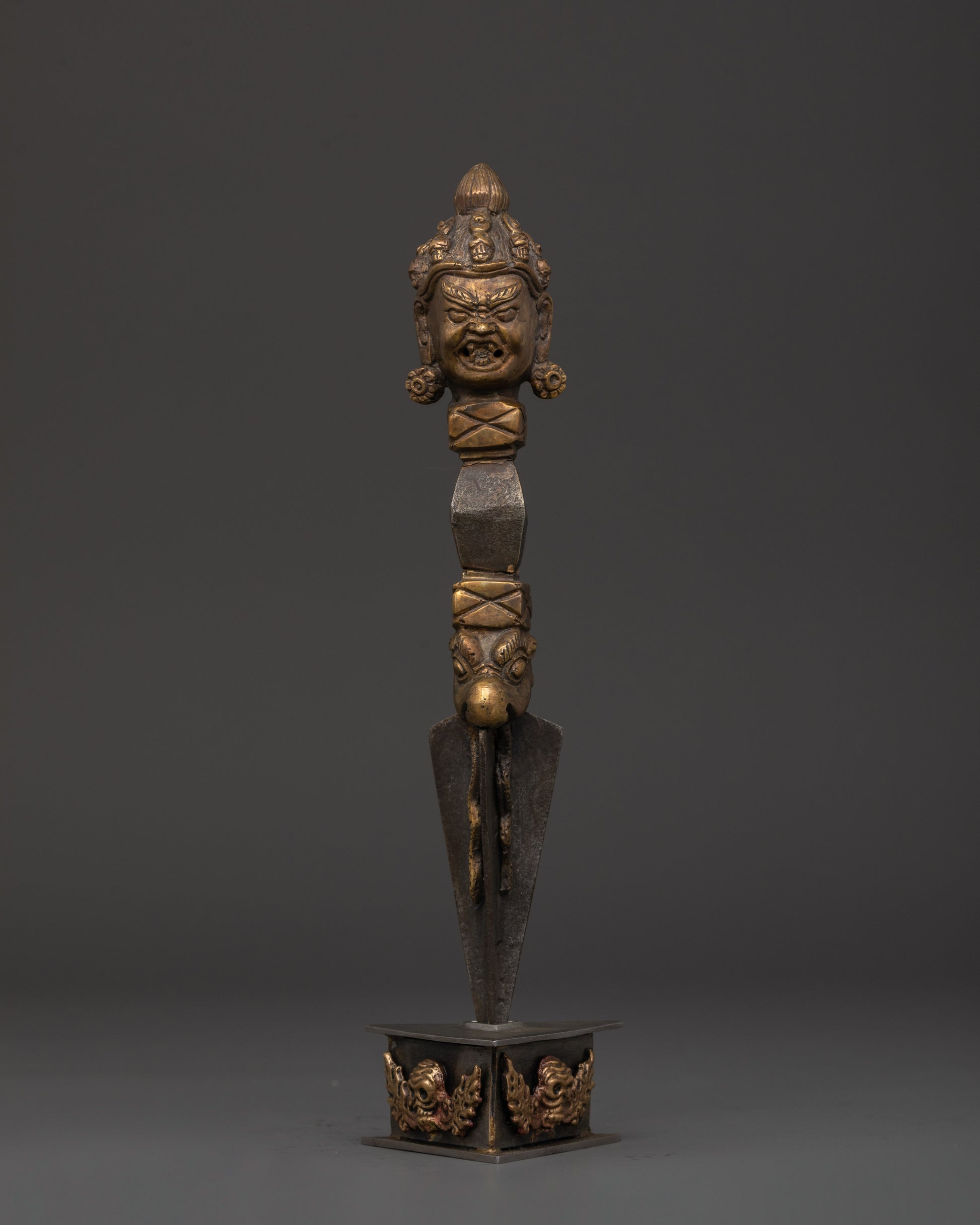 Tibetan Bronze Phurba deity
