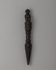 Hand-Carved Wooden Dorje Phurba