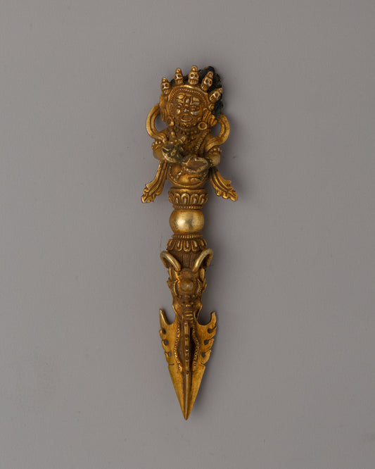 Tibetan Gold Phurba Dagger