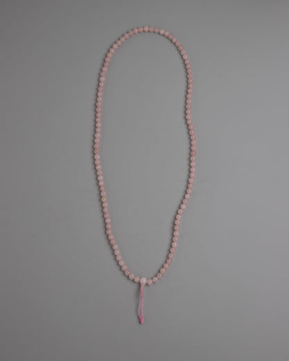 rose quartz mala prayer beads