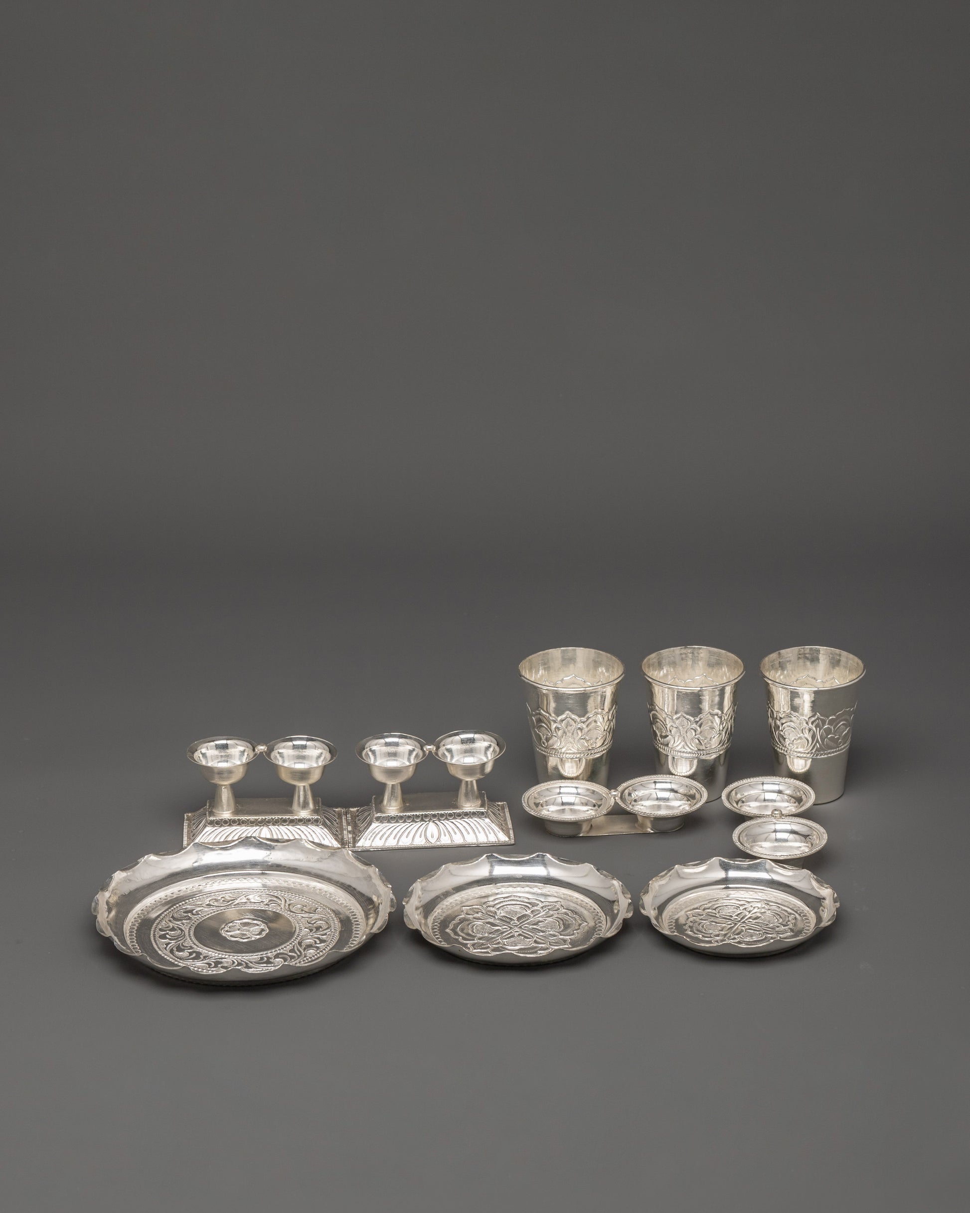 Silver Puja Thali Set
