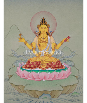 Prajana Paramita Thangka, Handpainted Art