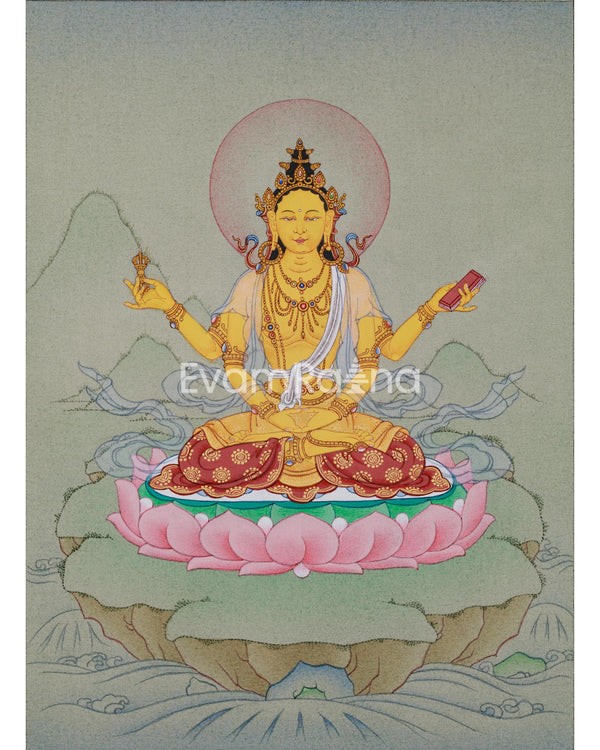 Prajana Paramita Thangka, Handpainted Art