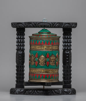 Buddhist Spinning Prayer Wheel