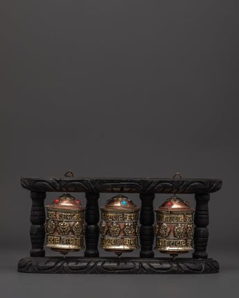 handcarved-wooden-buddhist-prayer-wheel