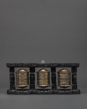 Sacred Mantra Prayer Wheel Wall Decor | Meditation & Blessings