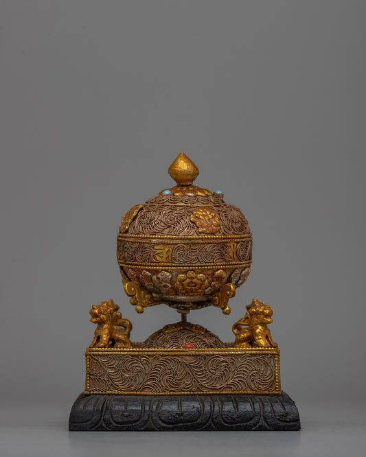 Traditional Tibetan Buddhist Prayer Wheel