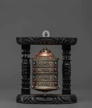 prayer-wheel-with-wooden-frame