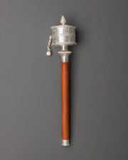 Buddhist Prayer Wheel Ritual Tool | Traditional Tibetan Devotional Instrument