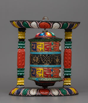Two Rows Mantra Prayer Wheel
