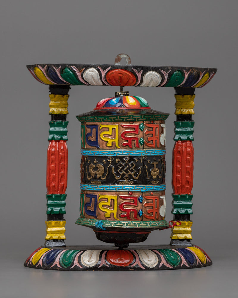 Two Rows Mantra Prayer Wheel