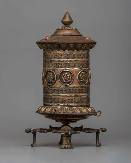 Stand Copper Prayer Wheel