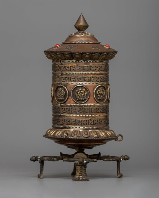 Stand Copper Prayer Wheel