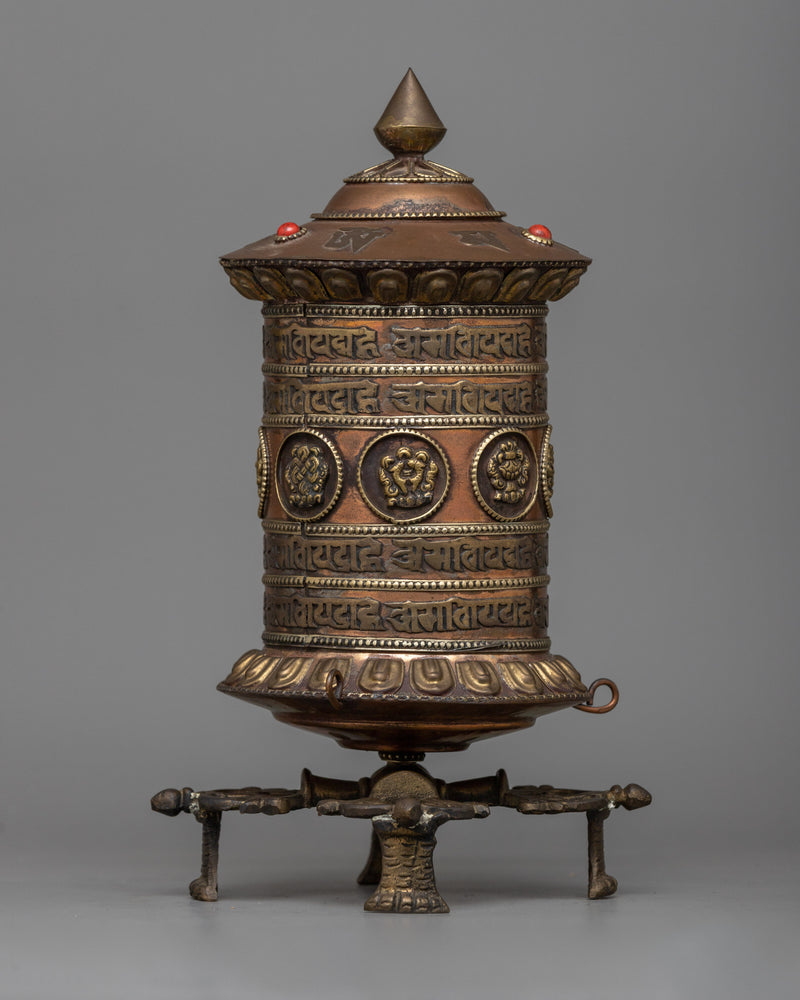 Stand Copper Prayer Wheel