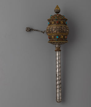 Tibetan Handheld Prayer Wheel