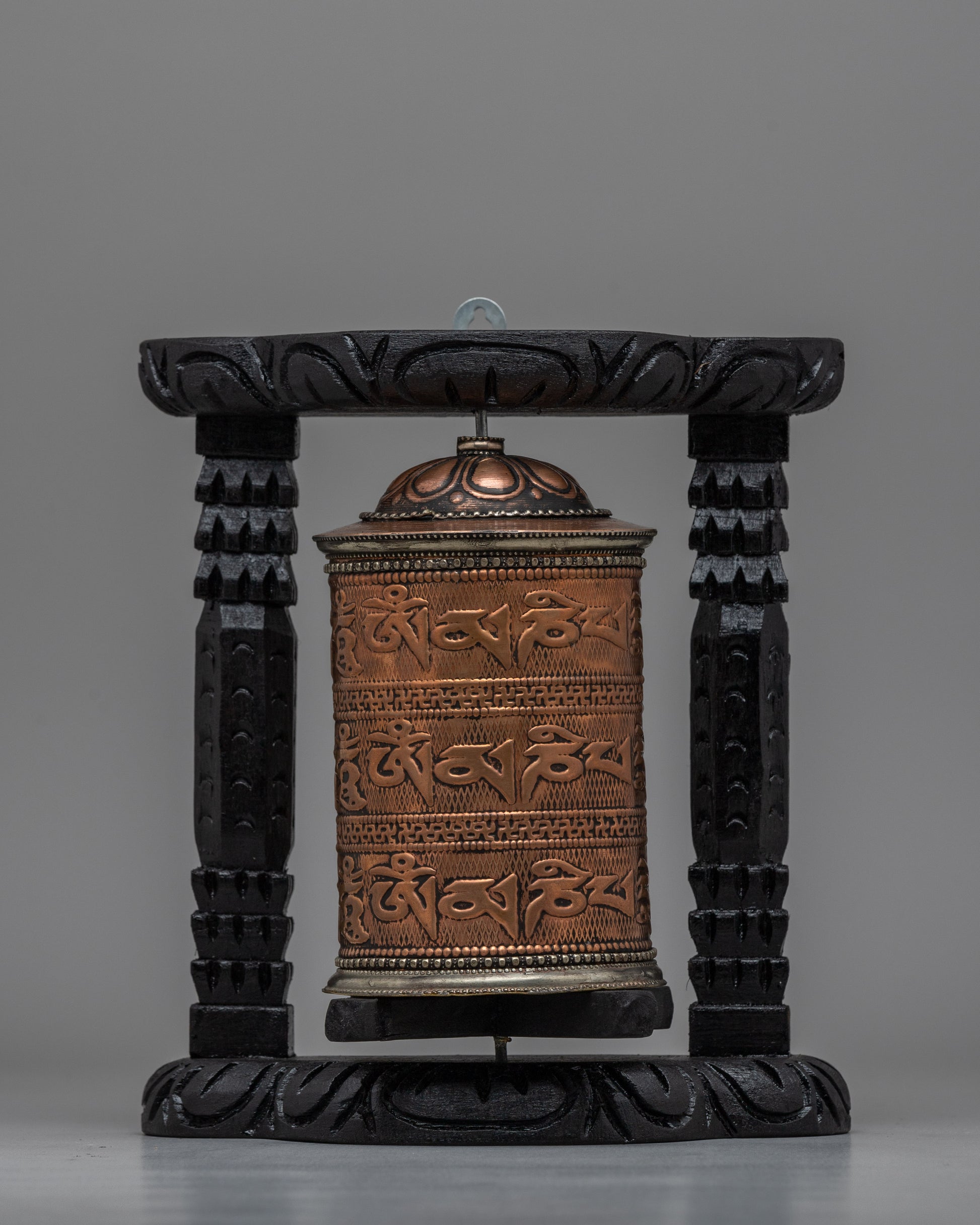 Wooden Frame Buddhist Prayer Wheel 