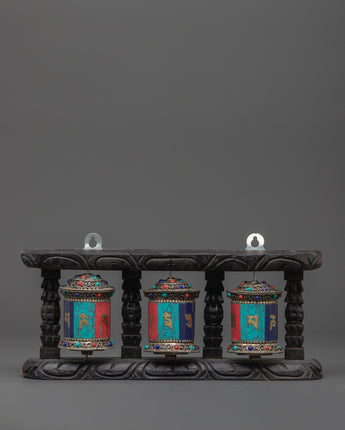 tibetan-triple-prayer-wheel-set