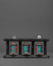 tibetan-triple-prayer-wheel-set