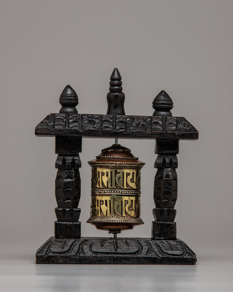 Wood Prayer Wheel Nepal