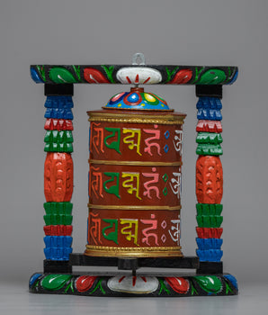 tibetan buddhist prayer wheel