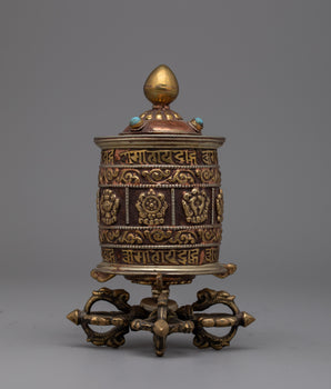 Tibetan Buddhist Prayer Spinning Wheel