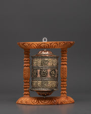 Large Copper & Brass Prayer Wheel