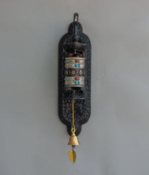 Wall-Mounted Tibetan Prayer Wheel