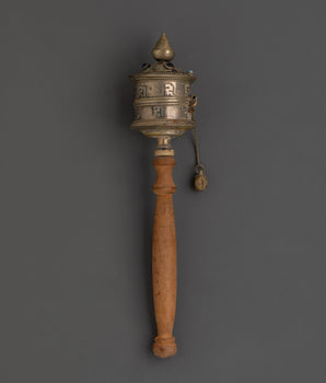 Sacred Buddhist Mantra Prayer Wheel