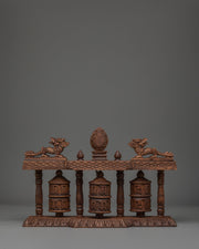 Traditional Wooden Prayer Wheel