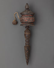 Buddhist Wooden Prayer Wheel