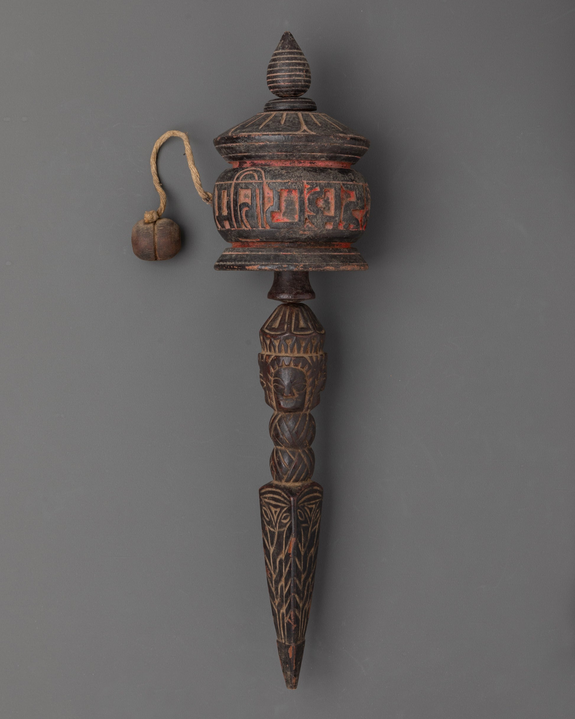 Buddhist Wooden Prayer Wheel