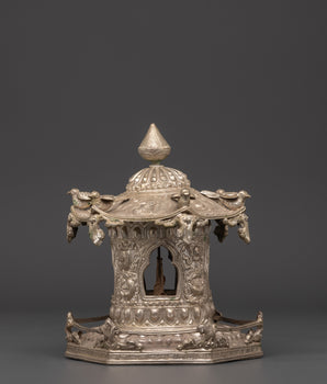 Copper And Silver Plated Prayer Wheel