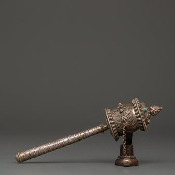 Tibetan Prayer Wheel 92.5% Silver