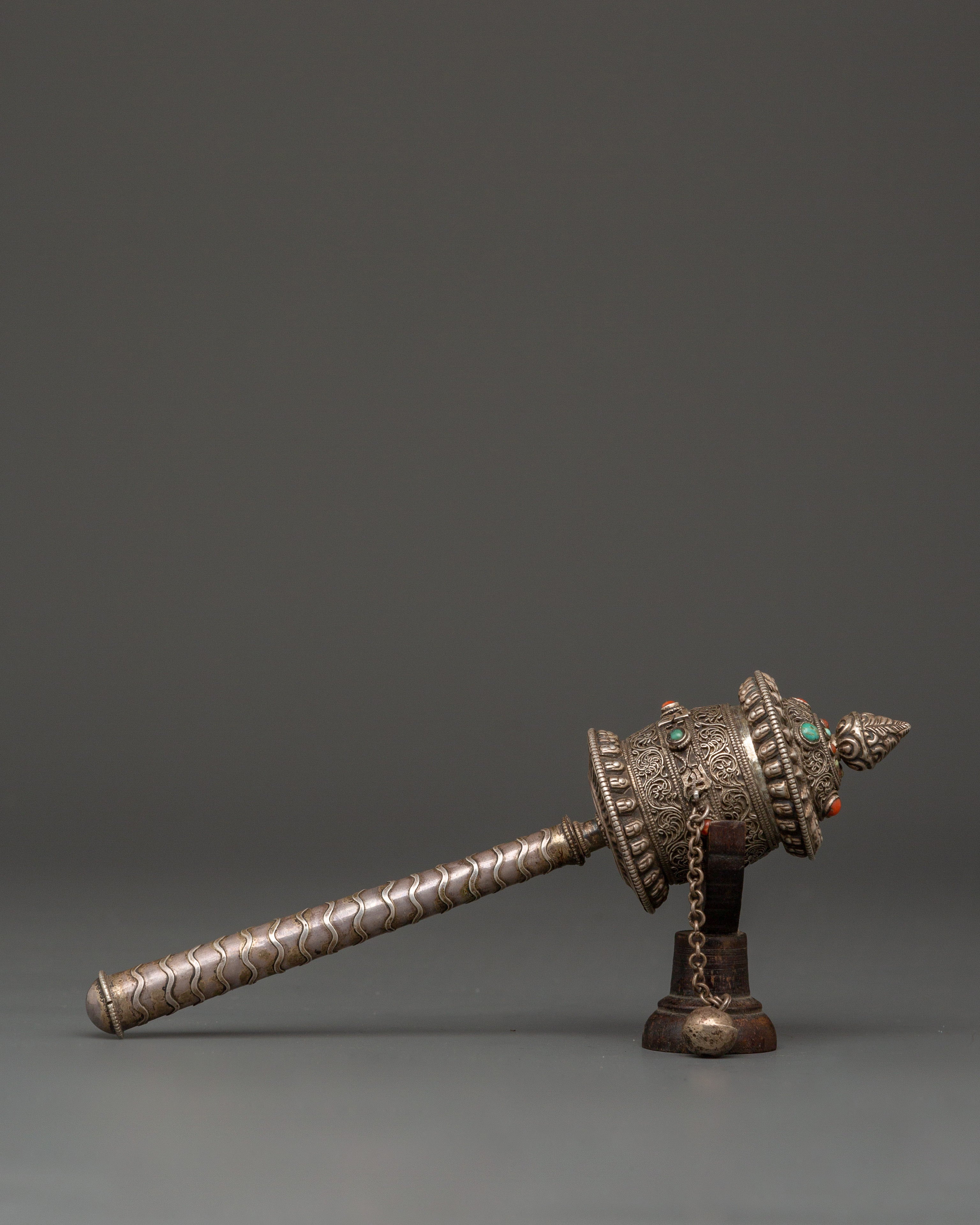 Tibetan Prayer Wheel 92.5% Silver