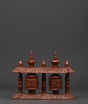 Tibetan Wooden Prayer Wheel