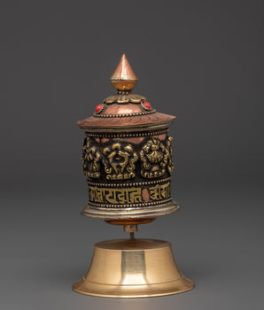 Spiritual Buddhist Mantra Prayer Wheel 