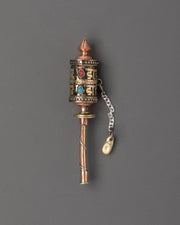 buddhist-mantra-wheel-with-turquoise-inlay
