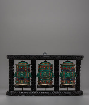 Spinning Buddhist Prayer Wheel