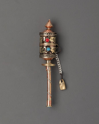 Sacred Mantra Engraved Prayer Wheel