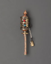 Sacred Mantra Engraved Prayer Wheel