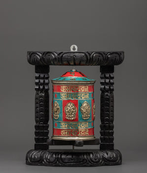 Prayer Wheel with Turquoise