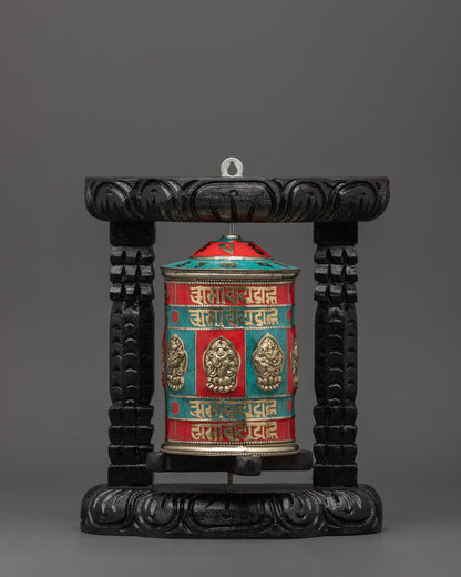  Prayer Wheel with Turquoise 