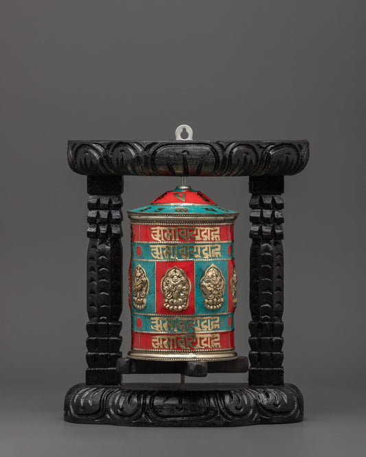  Prayer Wheel with Turquoise 