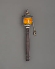 tibetan-prayer-wheel-with-amber