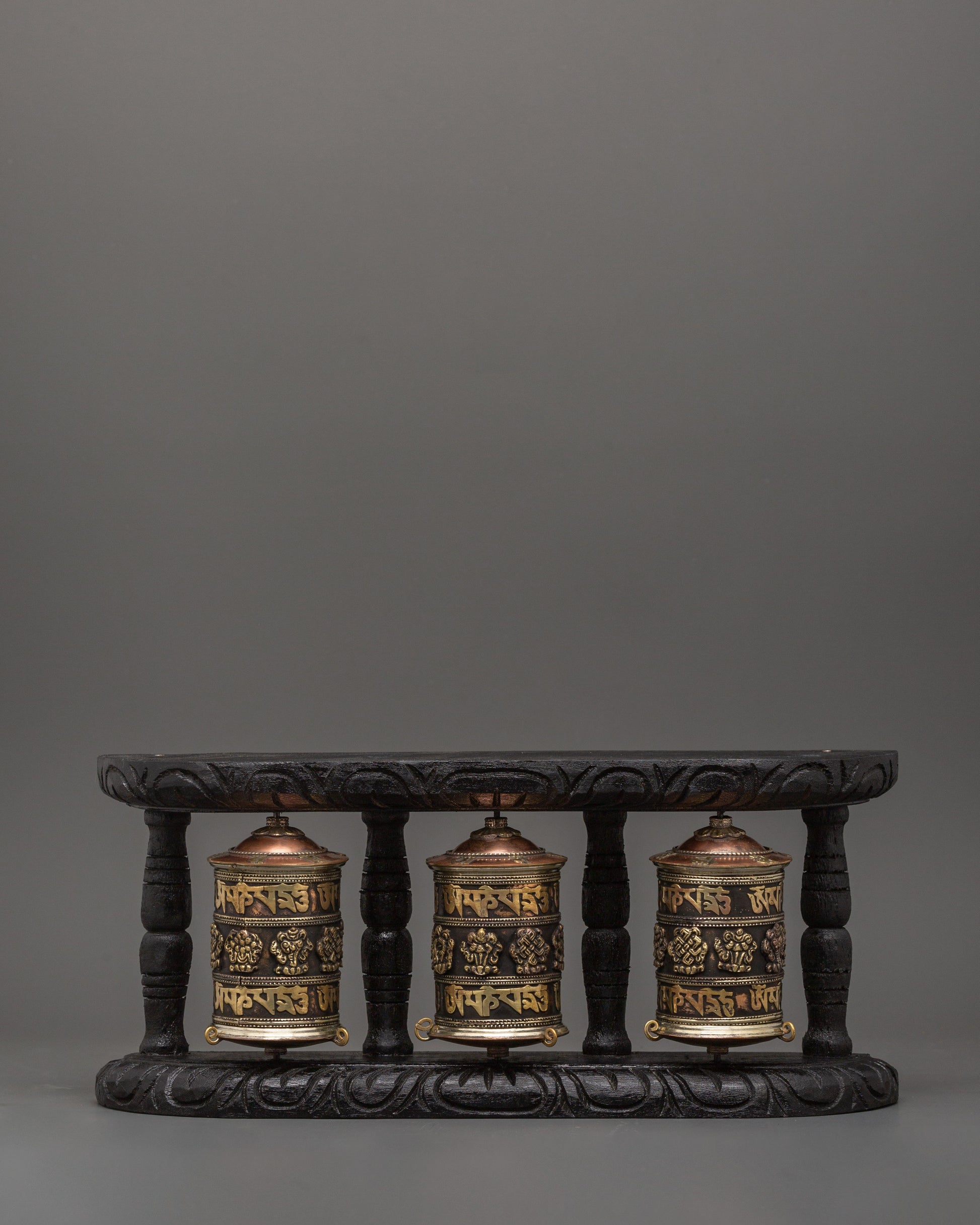 Triple Tibetan Prayer Wheel Set