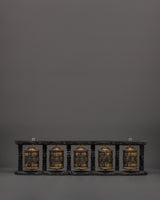 Five Tibetan Prayer Wheels on a Wooden Frame