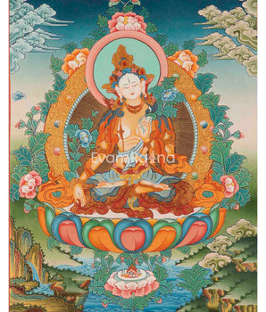 High Quality White Tara Thangka Art